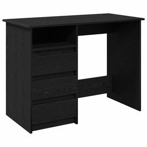 vidaXL Skrivbord svart 102x50x75 cm konstruerat tr&auml;