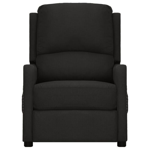 vidaXL massagef&aring;t&ouml;lj med uppresningshj&auml;lp svart tyg