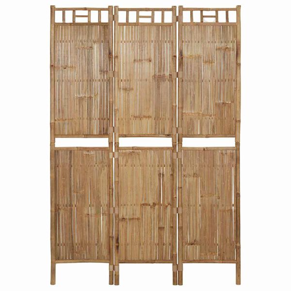 vidaXL Rumsavdelare 3 paneler bambu 120x180 cm