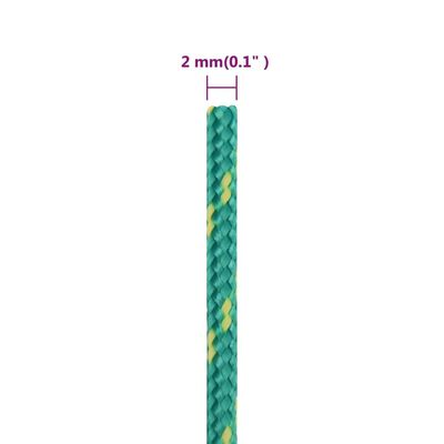 vidaXL Båtlina grön 2 mm 25 m polypropen