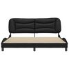 vidaXL Bed Frame without Mattress "Hvar" Black 180x200 cm Faux Leather