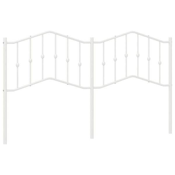 vidaXL Huvudgavel metall vit 160 cm