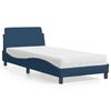 vidaXL Bed with Mattress "Dover" Blue 90x190 cm Fabric