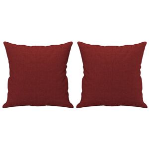 vidaXL Prydnadskuddar 2 st vinr&ouml;d 40x40 cm tyg