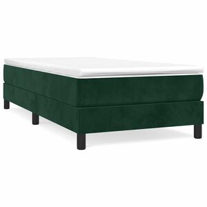 vidaXL Boxspring-s&auml;ngram m&ouml;rkgr&ouml;n 80x200 cm sammet