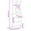 vidaXL H&ouml;gsk&aring;p vit 69,5x34x180 cm konstruerat tr&auml;
