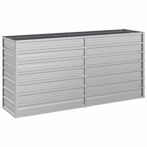 vidaXL Odlingsl&aring;da upph&ouml;jd galvaniserat st&aring;l 160x40x77 cm silver