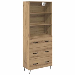 vidaXL Sk&aring;p med l&aring;da 2 pcs Artisan Ek Konstruerat tr&auml;
