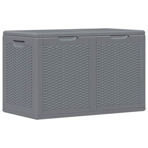 vidaXL Dynbox gr&aring; PP rotting 180 l