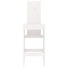 vidaXL Barstolar 2 st vit 40x42x120 cm massiv furu