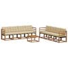 vidaXL Utomhussoffset 9 st Naturlig och Beige
