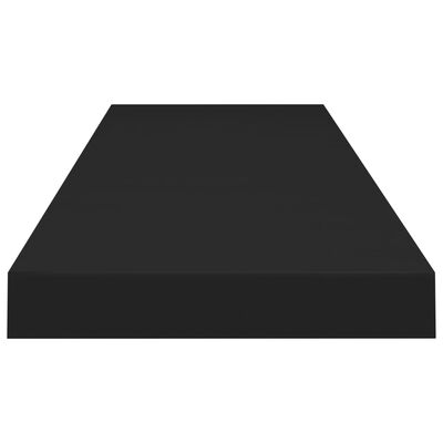 vidaXL Svävande vägghylla svart 90x23,5x3,8 cm MDF