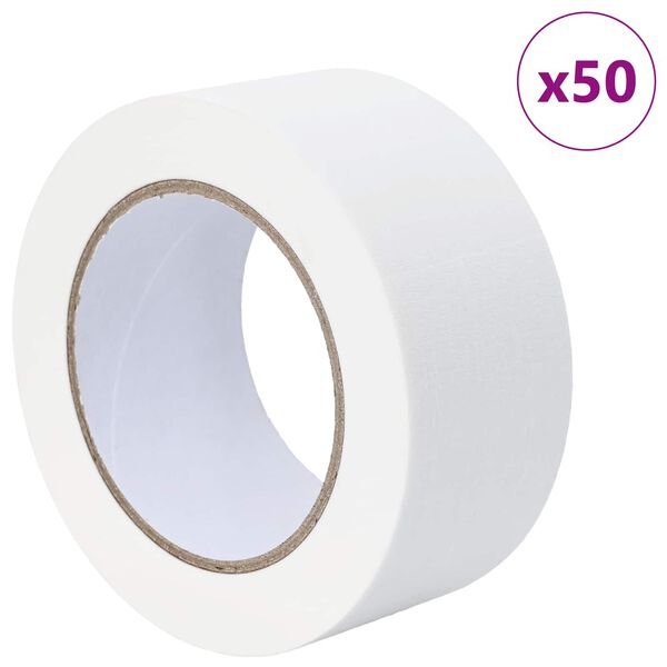 vidaXL M&aring;lartape 50 pcs Vit 50mm x 50m Papper