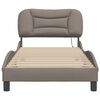 vidaXL Bed Frame with LED without Mattress "Hvar" Taupe 90x190 cm Fabric