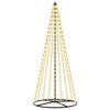 vidaXL LED Julgran 235 cm 500 LED-lampor Varmvit J&auml;rn Svart