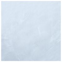 vidaXL Självhäftande golvplankor 5,11 m² PVC vit marmor