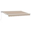 vidaXL Markisram Beige 250 x 200 cm Polyester med PU-bel&auml;ggning