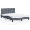 vidaXL Bed Frame without Mattress "Hanko" Dark Grey 120x200 cm Velvet