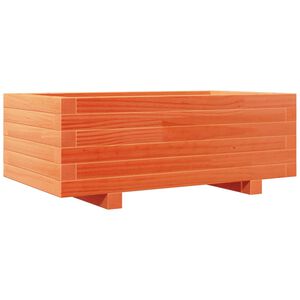 vidaXL Odlingsl&aring;da vaxbrun 70x40x26,5 cm massiv furu
