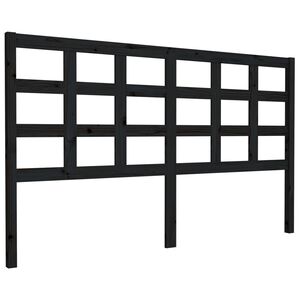 vidaXL S&auml;nggavel svart 165,5x4x100 cm massiv furu