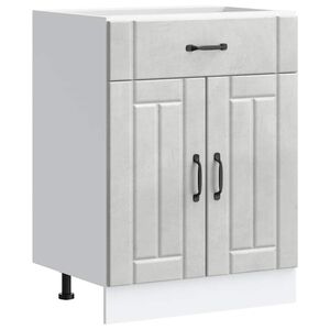 vidaXL Bassk&aring;p f&ouml;r k&ouml;k Lucca betonggr&aring; konstruerat tr&auml;