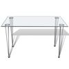 vidaXL Matbord med bordsskiva i glas genomskinlig