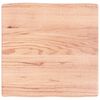 vidaXL Bordsskiva ljusbrun 60x60x(2-6) cm massivt tr&auml; levande kant