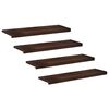vidaXL Trapstegsmattor 4 st 100 x 30 x 2 cm M&ouml;rkbrun Massivt boktr&auml;