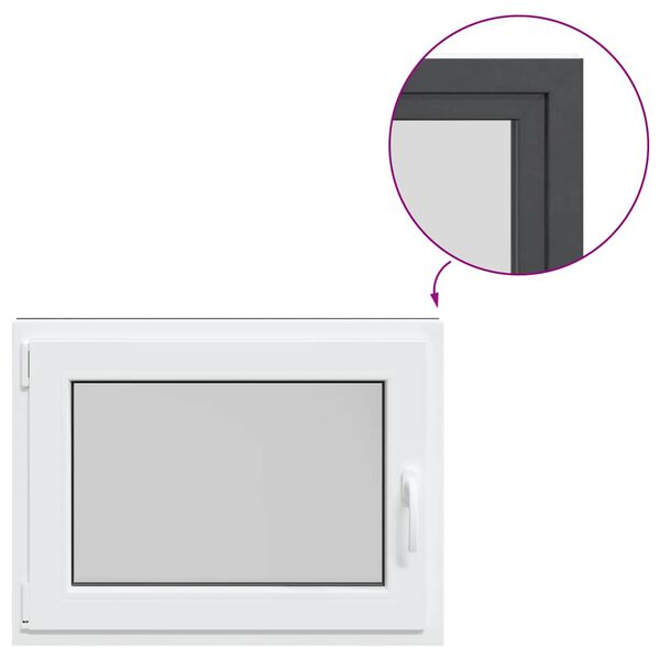 vidaXL K&auml;llarf&ouml;nster "RISOR" 80x70 cm Tilt- och vridf&ouml;nster DIN v&auml;nster antracit