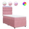 vidaXL Rams&auml;ng med madrass rosa 100x200 cm sammet