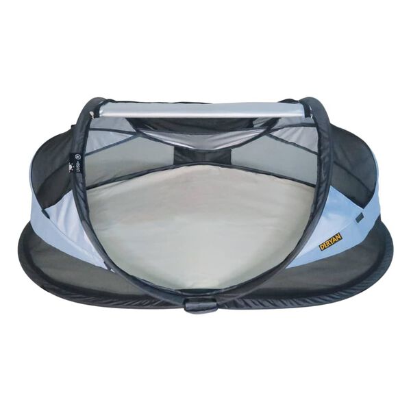 DERYAN Pop-up resesäng Baby Luxe med myggnät blå