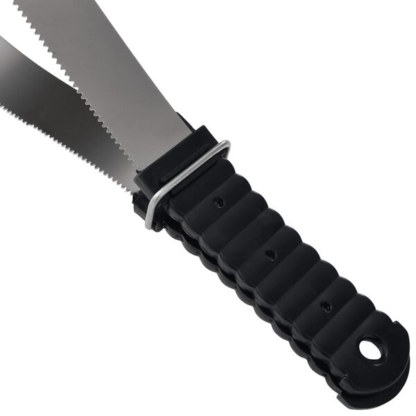 vidaXL Svettskrapa dubbelsidig silver rostfritt st&aring;l