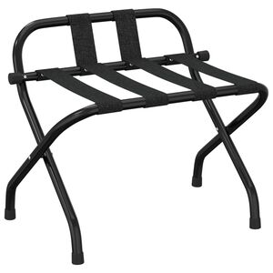 vidaXL Bagagehylla med ryggst&ouml;d svart 56x39x52 cm