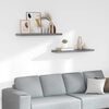 vidaXL Sv&auml;vande v&auml;gghyllor 2 st gr&aring; 90x23,5x3,8 cm MDF