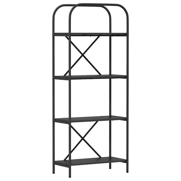 vidaXL Hyllsystem Svart ek 60 x 30 x 146 cm Konstruerat trä