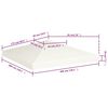 vidaXL Paviljongtak 310 g/m² 3x3 m gräddvit