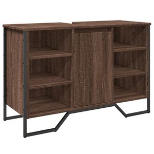 vidaXL Tv&auml;ttst&auml;llssk&aring;p brun ek 91x35x60 cm konstruerat tr&auml;