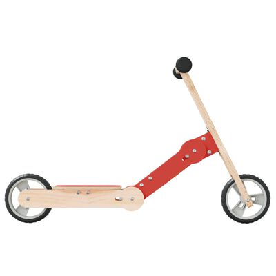 vidaXL Sparkcykel för barn 2-i-1 röd