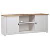 vidaXL TV-b&auml;nk vit 120x40x50 cm massiv furu panama