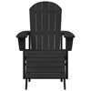 vidaXL Adirondackstol med kudde Svart 74 x 82 x 92cm HDPE