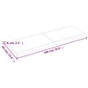 vidaXL Bordsskiva ljusbrun 180x60x(2-6) cm massivt tr&auml; levande kant
