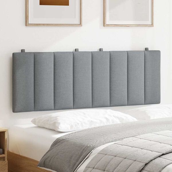 vidaXL Headboard Cushion "Hanko" Light Grey 140 cm Fabric