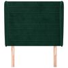 vidaXL S&auml;nggavel med kanter m&ouml;rkgr&ouml;n 83x23x118/128 cm sammet