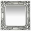vidaXL V&auml;ggspegel barockstil 40x40 cm silver