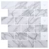 vidaXL Subwaytile 50 st Vit marmor 30 x 30 cm Polyuretan och PET