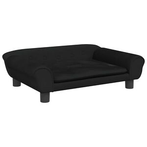 vidaXL Hundb&auml;dd svart 70x48x22 cm sammet