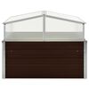 vidaXL Växthus brun 100x100x85 cm galvaniserat stål
