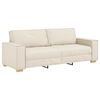 vidaXL 3-Sits soffa Beige 220 cm Linnenblandad tyg