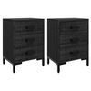 vidaXL S&auml;ngbord 2 st svart 40x30x55 cm massivt furutr&auml;