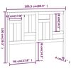 vidaXL Sänggavel 205,5x4x100 cm massiv furu